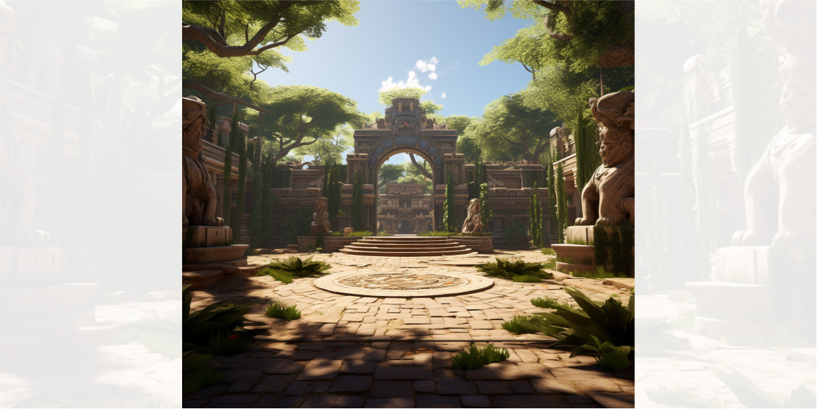 dfineart_87129_a_large_park_area_with_statues_and_decorations_51adf512-0958-45b5-b6dc-add6b96053ab_0