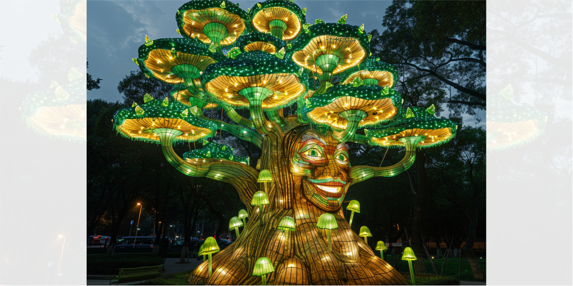 dfineart_87129_a_large_tree_made_of_many_green_mushrooms_with_y_f0e25d47-33f3-4478-9d99-ce00ee256dcf